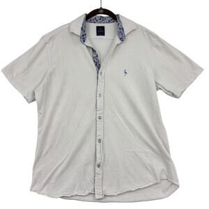 TailorByrd Collection Getaway Shirt Size L Dove White Button Down Short Sleeve6